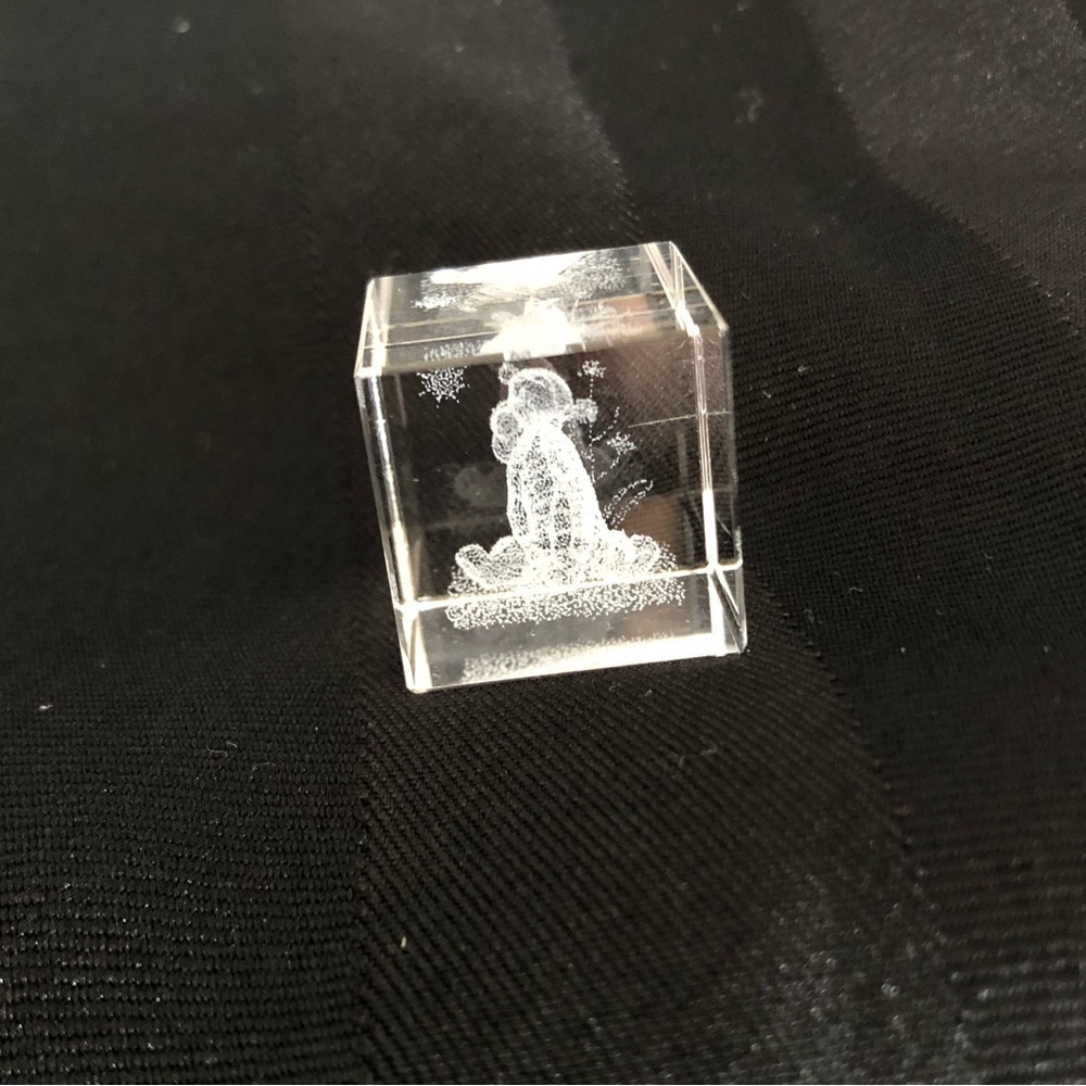 Laser Etched Tigger Cube Decor